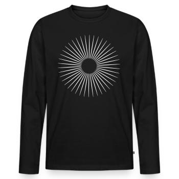 Lignes en cercle de toutes les couleurs vectorielles - T-shirt manches longues Premium bio Homme - noir - Devant - Nico (187cm)