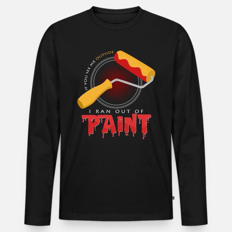 Malerei - Männer Premium Bio Langarmshirt - Schwarz