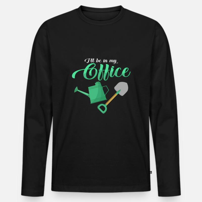Garten - Männer Premium Bio Langarmshirt - Schwarz