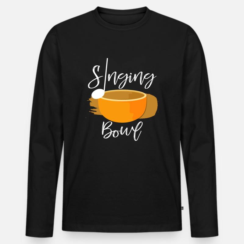 Meditation - Männer Premium Bio Langarmshirt - Schwarz