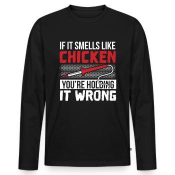 Electrical engineering - Men's Premium Organic Long Sleeve Shirt - black - Front - Nico (187cm)