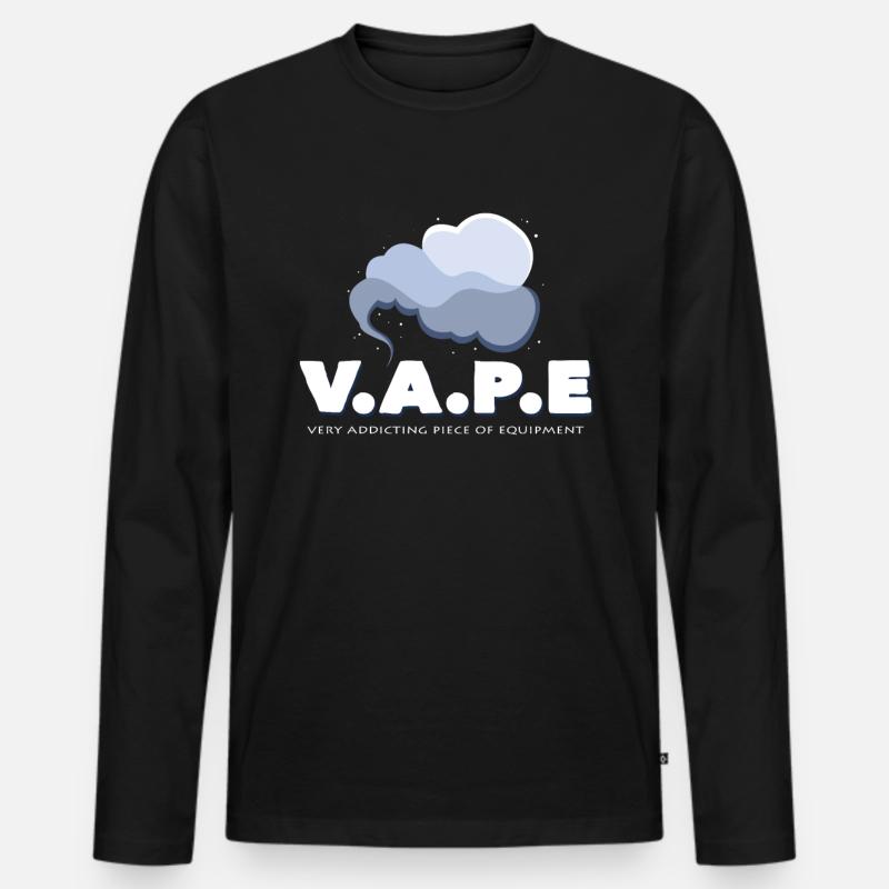 Vape - Männer Premium Bio Langarmshirt - Schwarz