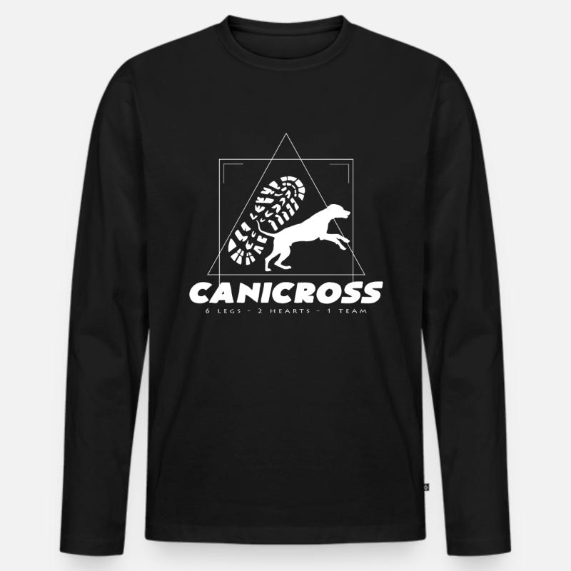 Canicross - Männer Premium Bio Langarmshirt - Schwarz