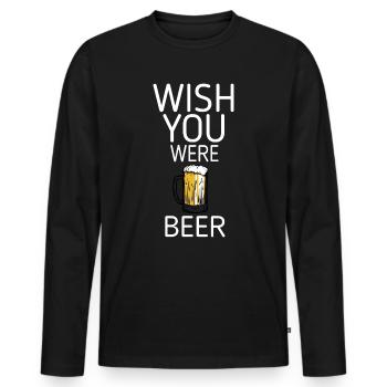 Beer garden beer bottle beer beer tent beer mug - Men's Premium Organic Long Sleeve Shirt - black - Front - Nico (187cm)