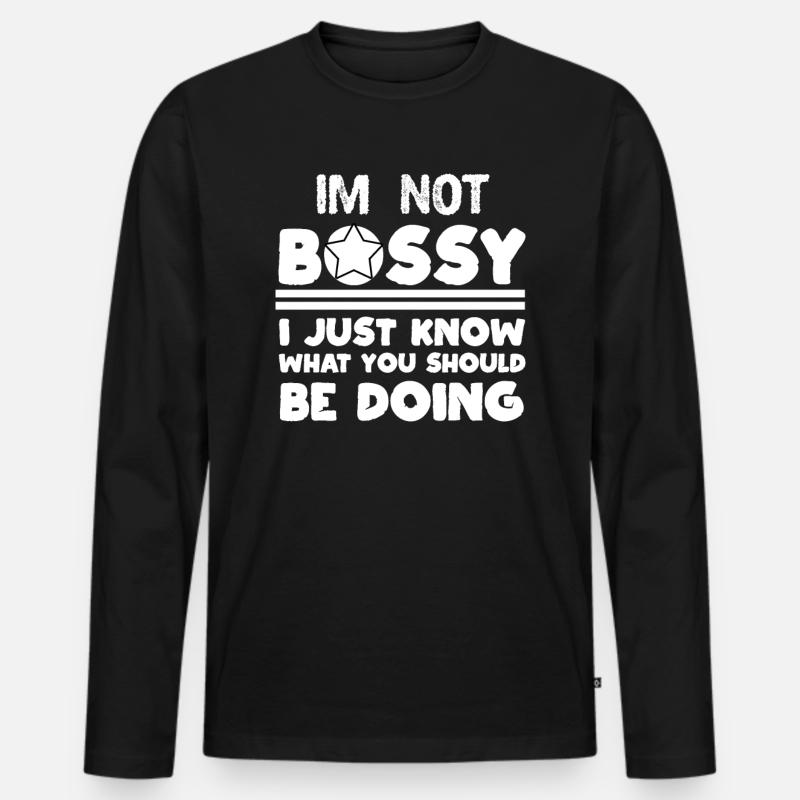 Chef - Männer Premium Bio Langarmshirt - Schwarz