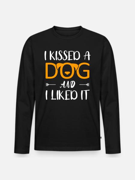 Dog love - Men's Premium Organic Long Sleeve Shirt - black
