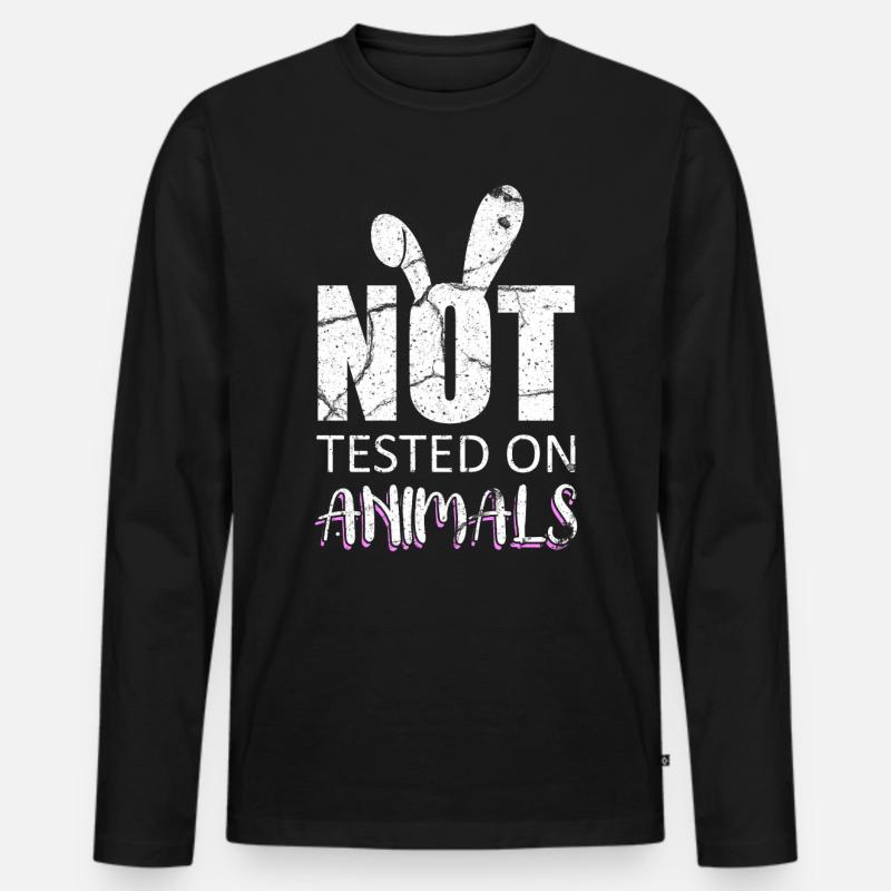 Tierversuche - Männer Premium Bio Langarmshirt - Schwarz