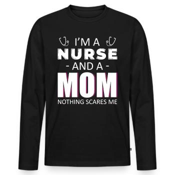 Nurse nurse - Men's Premium Organic Long Sleeve Shirt - black - Front - Nico (187cm)