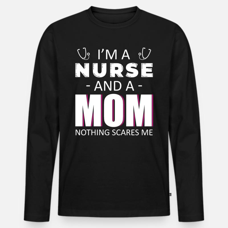 Krankenpfleger Krankenschwester Krankenpflegerin - Männer Premium Bio Langarmshirt - Schwarz