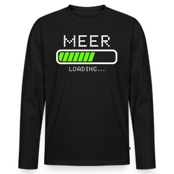 Meer Urlaub Sommerurlaub - Männer Premium Bio Langarmshirt - Schwarz - Vorne - Nico (187cm)