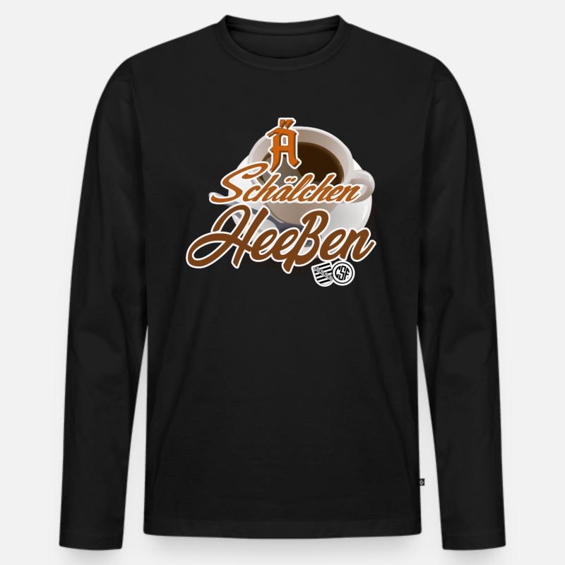 Ä Schälchen Heeßen - Männer Premium Bio Langarmshirt - Schwarz