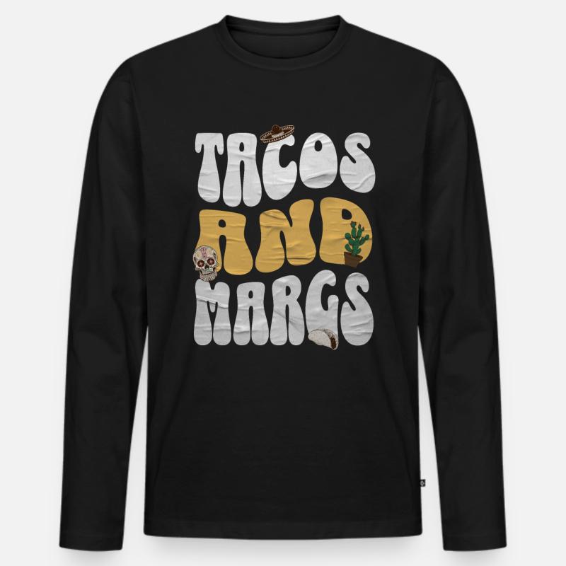 Taco - Männer Premium Bio Langarmshirt - Schwarz