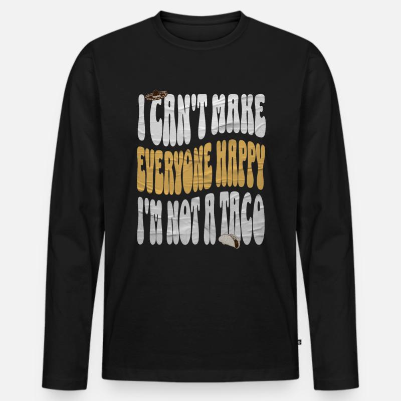 Taco - Männer Premium Bio Langarmshirt - Schwarz