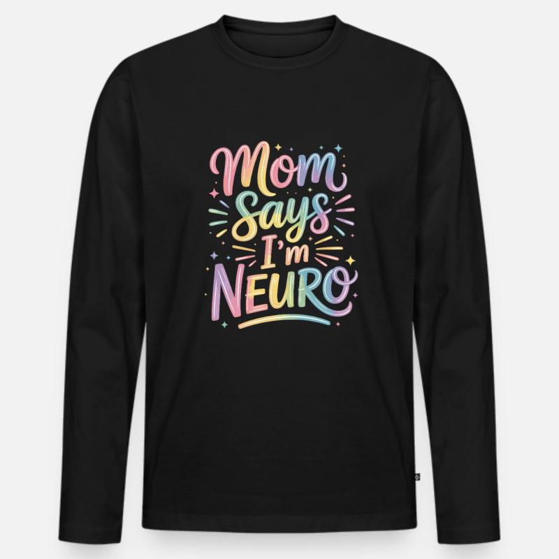 Neurodivers - Männer Premium Bio Langarmshirt - Schwarz