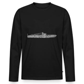 OTAN sous-marin - T-shirt manches longues Premium bio Homme - noir - Devant - Nico (187cm)