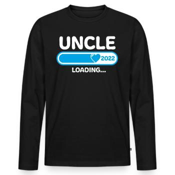 Oncle 2022 Félicitations - T-shirt manches longues Premium bio Homme - noir - Devant - Nico (187cm)