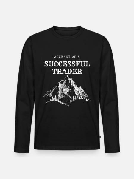 THE CLIMB – The Mindset of a Successful Trader - Men's Premium Organic Long Sleeve Shirt - black