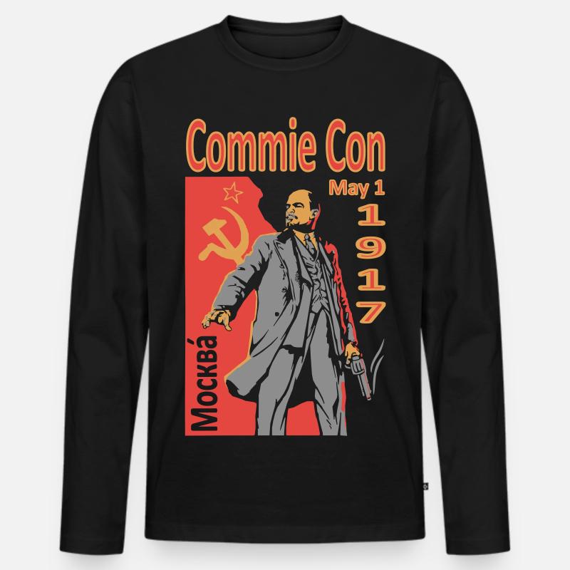 CommieCon1917 - Männer Premium Bio Langarmshirt - Schwarz