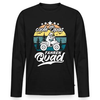 Quad Opa Geschenk Opas Quads Spruch - Männer Premium Bio Langarmshirt - Schwarz - Vorne - Nico (187cm)