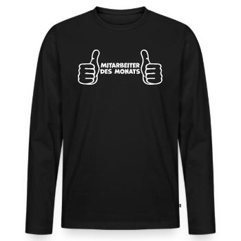 Mitarbeiter Angestellte Lustiger Spruch - Männer Premium Bio Langarmshirt - Schwarz - Vorne - Nico (187cm)