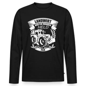 Landwirt Geschenk - Männer Premium Bio Langarmshirt - Schwarz - Vorne - Nico (187cm)