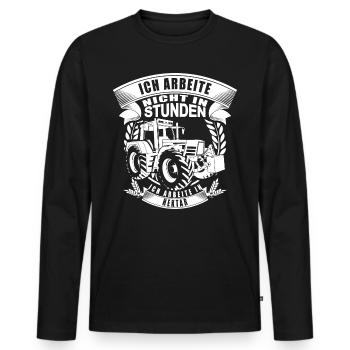 Landwirt Landwirtschaft Held Geschenk - Männer Premium Bio Langarmshirt - Schwarz - Vorne - Nico (187cm)