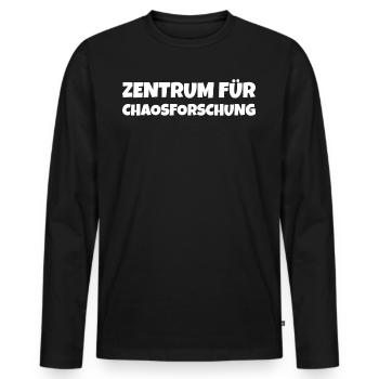 Zentrum Für Chaosforschung - Männer Premium Bio Langarmshirt - Schwarz - Vorne - Nico (187cm)