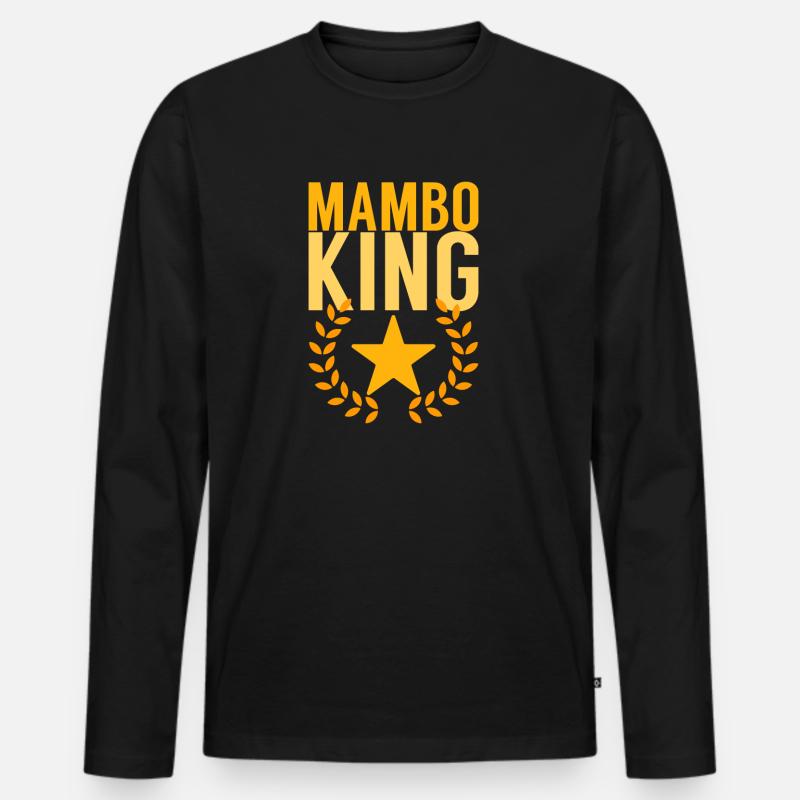 Mambo King yellow - DanceShirts - Männer Premium Bio Langarmshirt - Schwarz