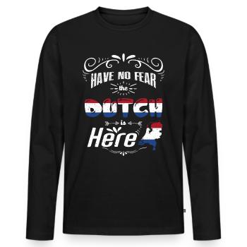 Holland - Men's Premium Organic Long Sleeve Shirt - black - Front - Nico (187cm)