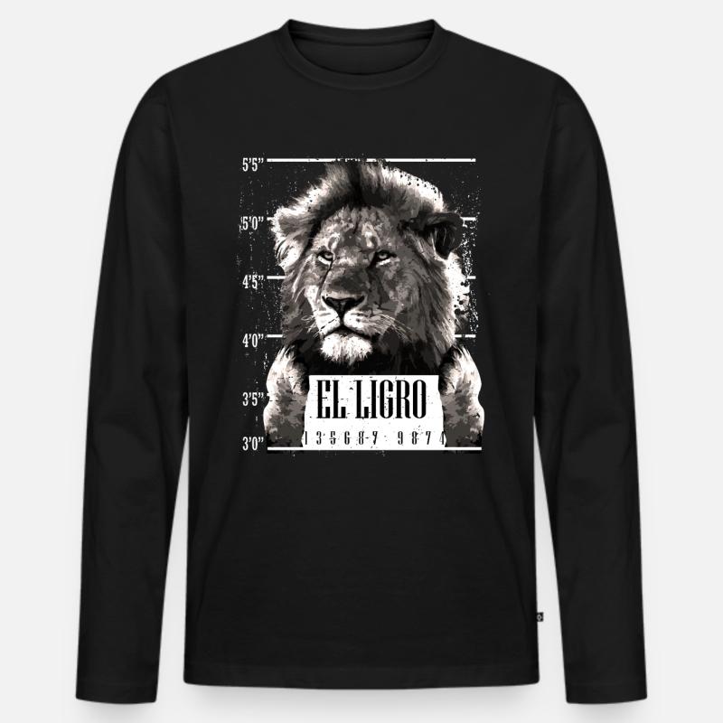 Tierdrucke - El Ligro - Männer Premium Bio Langarmshirt - Schwarz