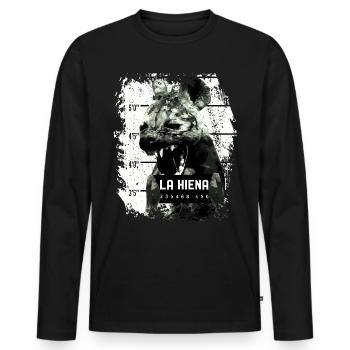 Hyena | Prison picture | prison - Men's Premium Organic Long Sleeve Shirt - black - Front - Nico (187cm)