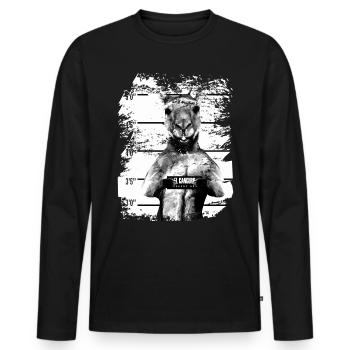 Gefängnis Känguru Beuteltier lustig - Männer Premium Bio Langarmshirt - Schwarz - Vorne - Nico (187cm)