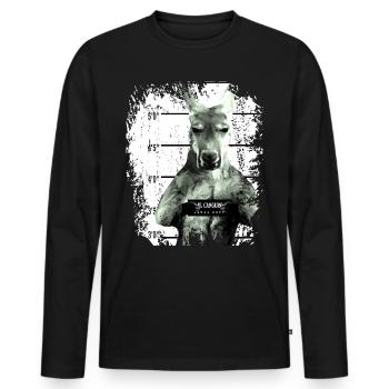 Gefängnis Känguru Beuteltier lustig - Männer Premium Bio Langarmshirt - Schwarz - Vorne - Nico (187cm)