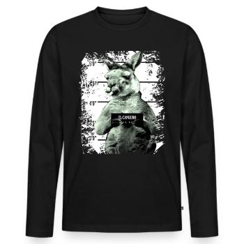 Gefängnis Känguru Beuteltier lustig - Männer Premium Bio Langarmshirt - Schwarz - Vorne - Nico (187cm)