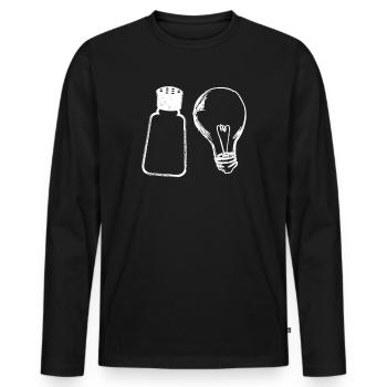 Salt & Light Biblische Verse Christliche Bibel - Männer Premium Bio Langarmshirt - Schwarz - Vorne - Nico (187cm)
