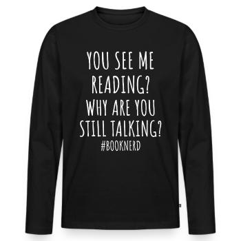 Sonderling Schule Aussenseiter Geschenk - Männer Premium Bio Langarmshirt - Schwarz - Vorne - Nico (187cm)