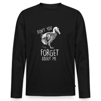 Dodo Don't Forget About Me Funny Extinct Bird - Männer Premium Bio Langarmshirt - Schwarz - Vorne - Nico (187cm)