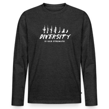 Funny Gun Owner Pro Second Amendment Rights USA - Men's Premium Organic Long Sleeve Shirt - heather anthracite - Front - Nico (187cm)