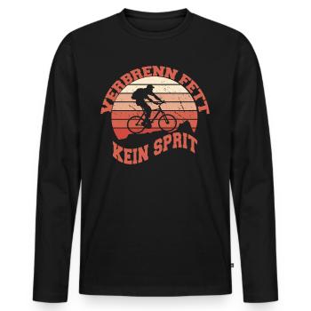 MTB |Mountain Bike | BMX | Rennrad | Motiv - Männer Premium Bio Langarmshirt - Schwarz - Vorne - Nico (187cm)