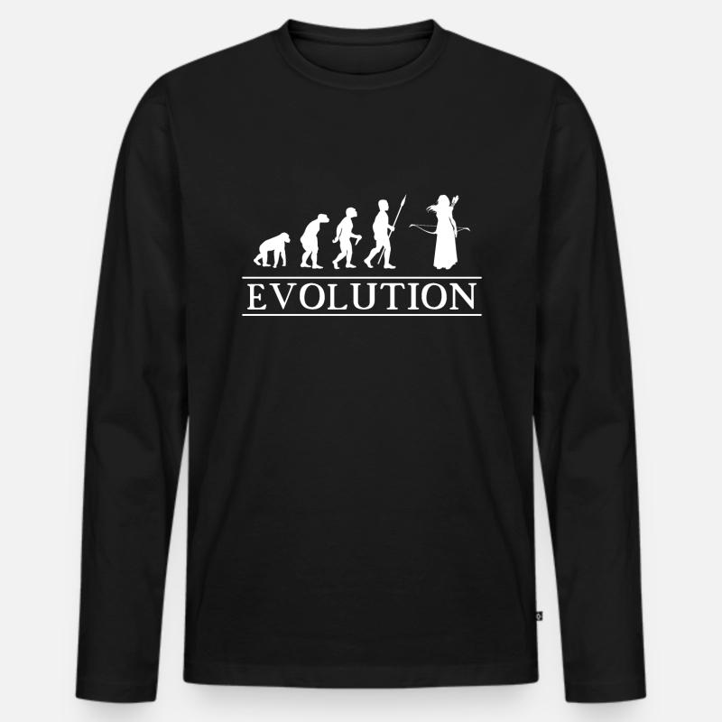 Gaming RPG Archery Evolution - T-shirt manches longues Premium bio Homme - noir