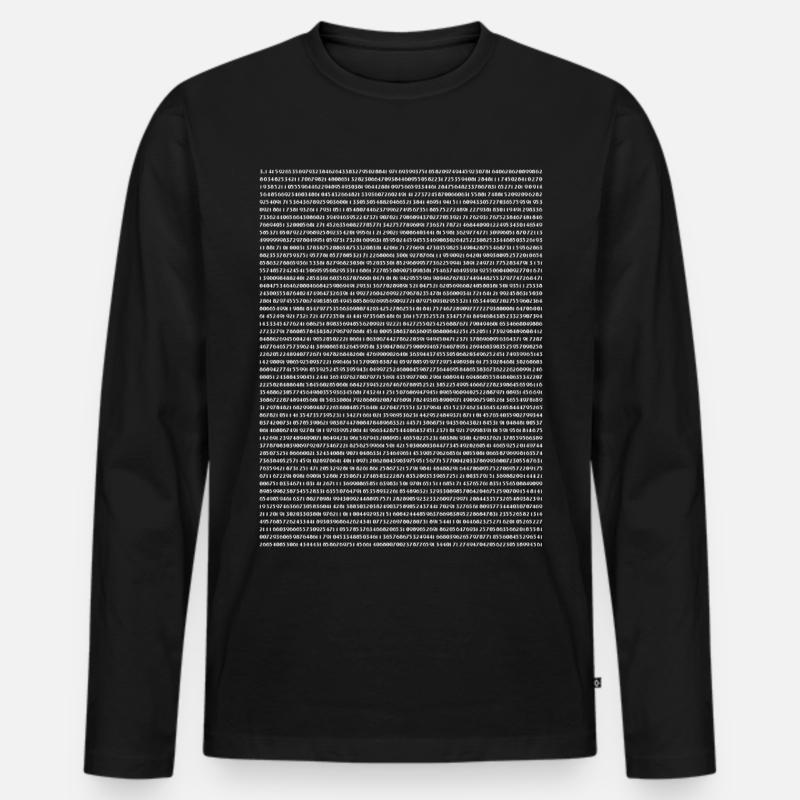 Physiker Pi 3.14 - Männer Premium Bio Langarmshirt - Schwarz