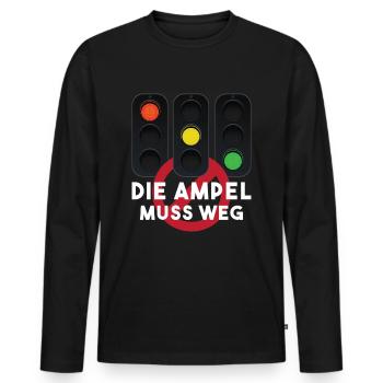 Les feux de circulation doivent disparaître - T-shirt manches longues Premium bio Homme - noir - Devant - Nico (187cm)