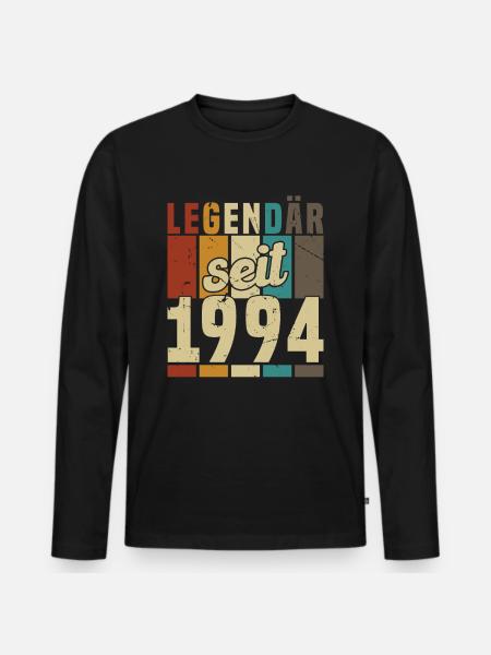 Legendary since 1994 - Men's Premium Organic Long Sleeve Shirt - black