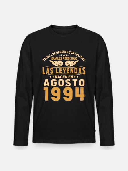 The Legends August 1994 - Men's Premium Organic Long Sleeve Shirt - black