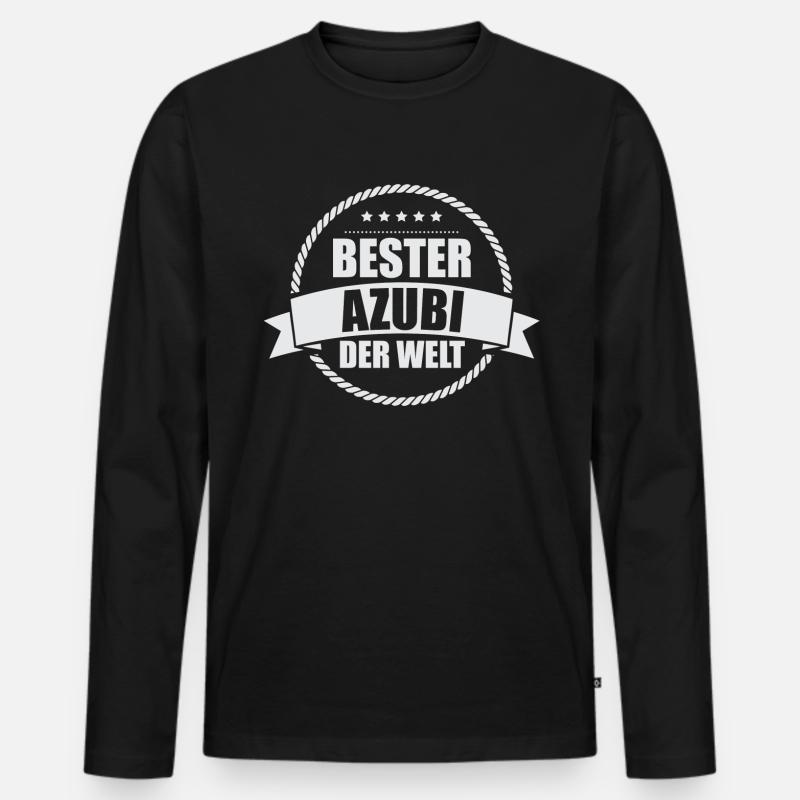Bester Azubi der Welt - Männer Premium Bio Langarmshirt - Schwarz
