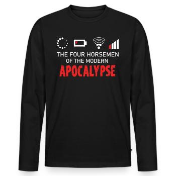 Programmer gamer computer nerd geek gift - Men's Premium Organic Long Sleeve Shirt - black - Front - Nico (187cm)