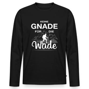 Wander Spruch Wanderer Geschenk Berg Wandern Berge - Männer Premium Bio Langarmshirt - Schwarz - Vorne - Nico (187cm)