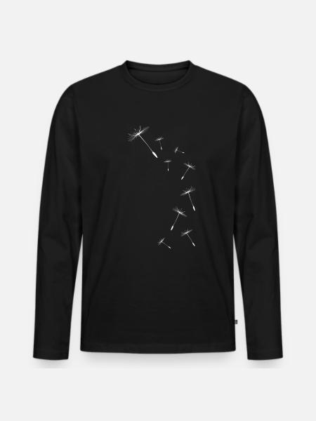 Dandelion dandelion seeds - Men's Premium Organic Long Sleeve Shirt - black