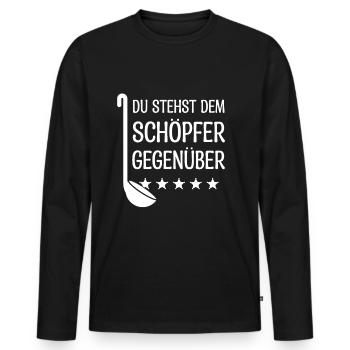 Koch Chefkoch Hobbykoch Geschenkidee Schöpfer - Männer Premium Bio Langarmshirt - Schwarz - Vorne - Nico (187cm)