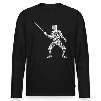Fencing Fencing Épée Boys fencer - Men's Premium Organic Long Sleeve Shirt - black - Front - Nico (187cm)
